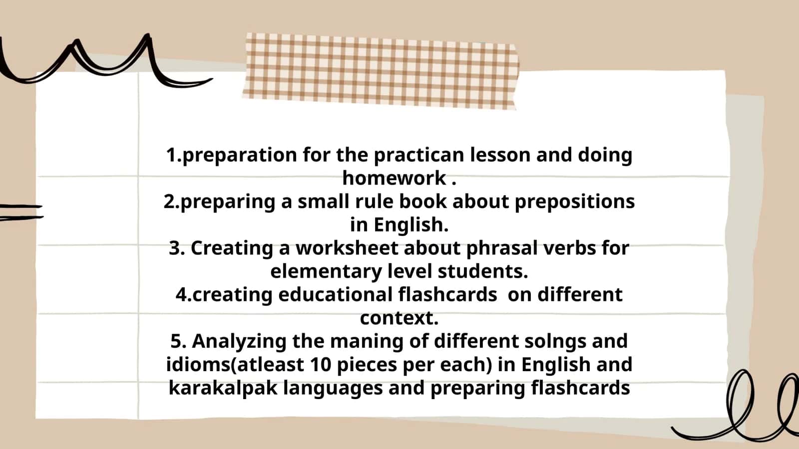 English language learning materials