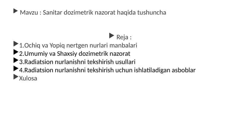 Sanitar dozimetrik nazorat