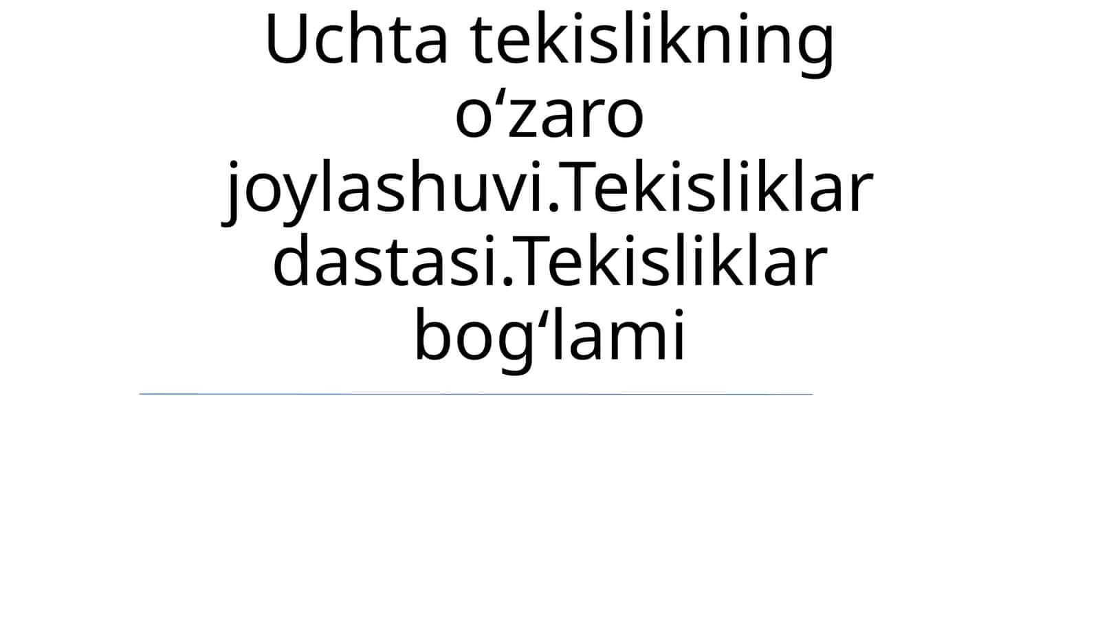 Tekisliklar dastasi