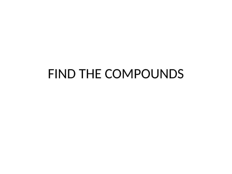 Find the compounds