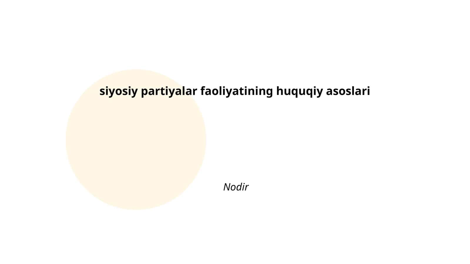 siyosiy partiyalar faoliyatining huquqiy asoslari