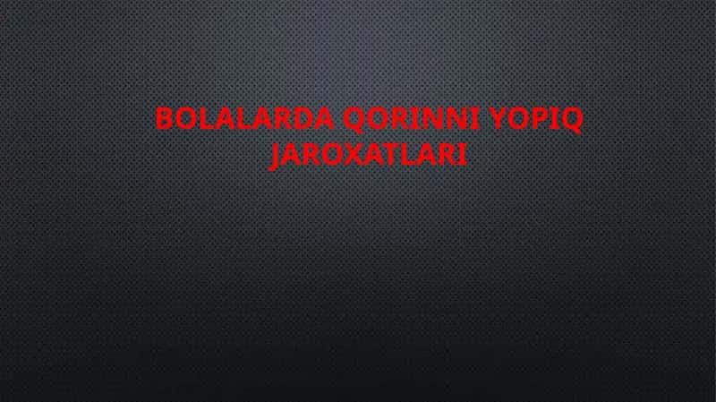 Bolalardagi ko'krak qafasi a'zolarining yopiq shikastlanishi