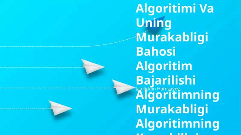 Insertion Sort Algoritimi Va Uning Murakabligi Bahosi
