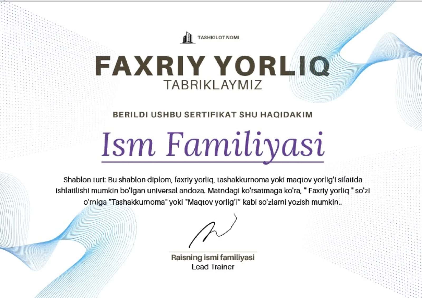FAXRIY YORLIQ