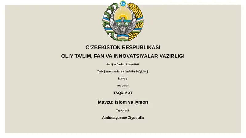 Islom va Iymon