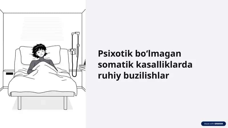 Psixotik boʻlmagan somatik kasalliklarda ruhiy buzilishlar