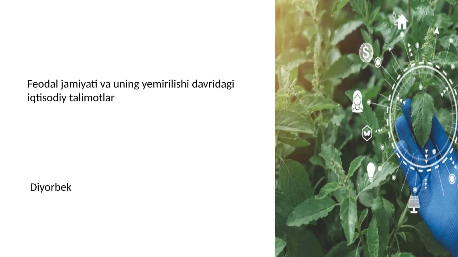 Feodal jamiyati va uning yemirilishi davridagi iqtisodiy talimotlar