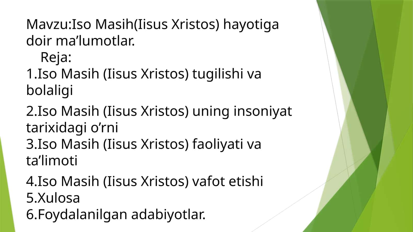 Iso Masih (Iisus Xristos)