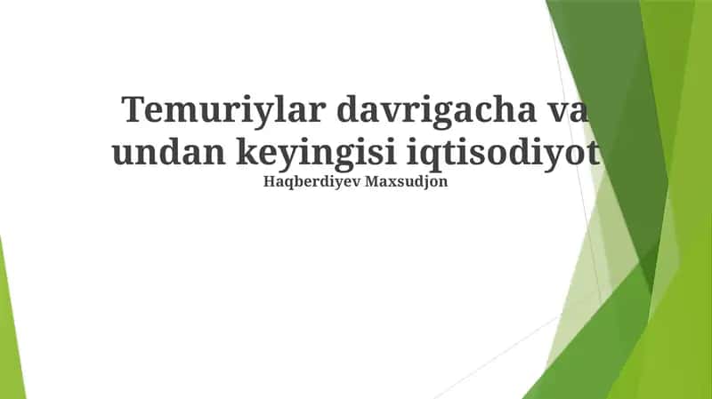 Temuriylar davridagi hunarmandchilik va sanoat