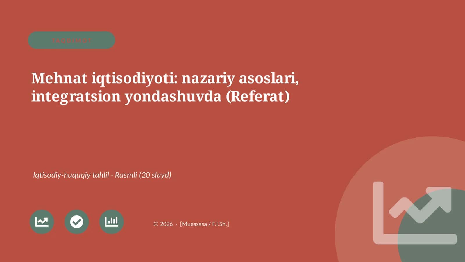 Mehnat iqtisodiyoti: nazariy asoslari, integratsion yondashuvda (Referat)