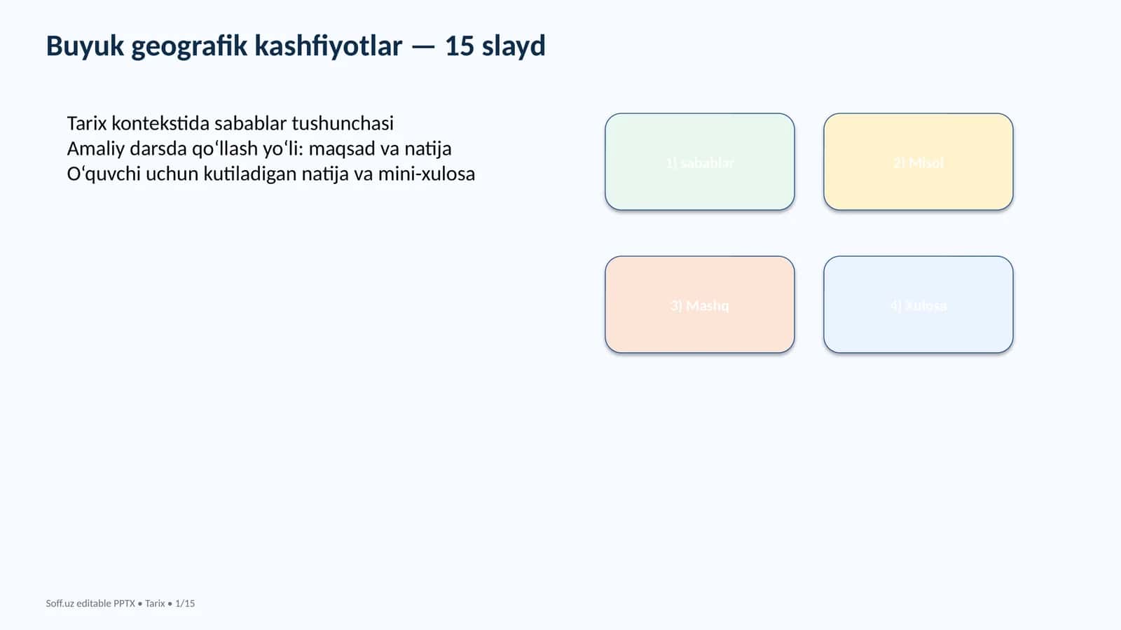 Buyuk geografik kashfiyotlar — 15 slayd