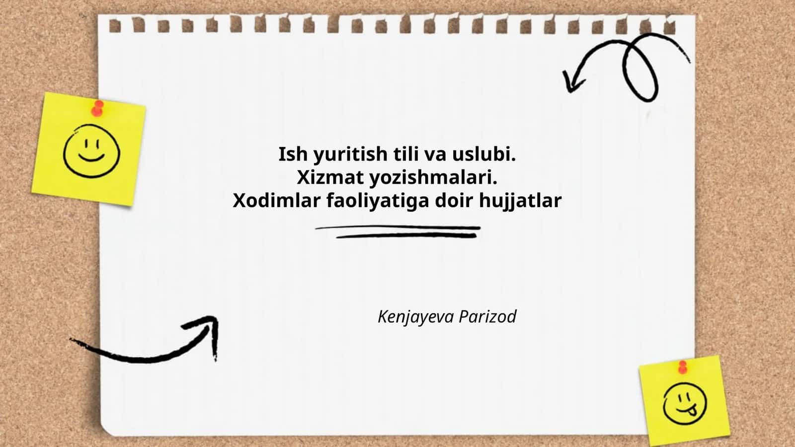 Ish yuritish tili va uslubi