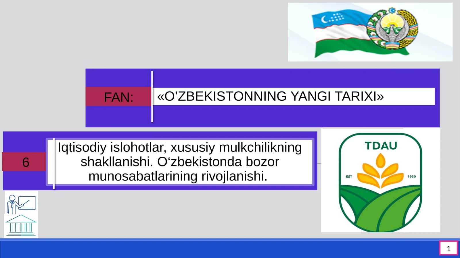 O‘ZBEKISTONNING YANGI TARIXI