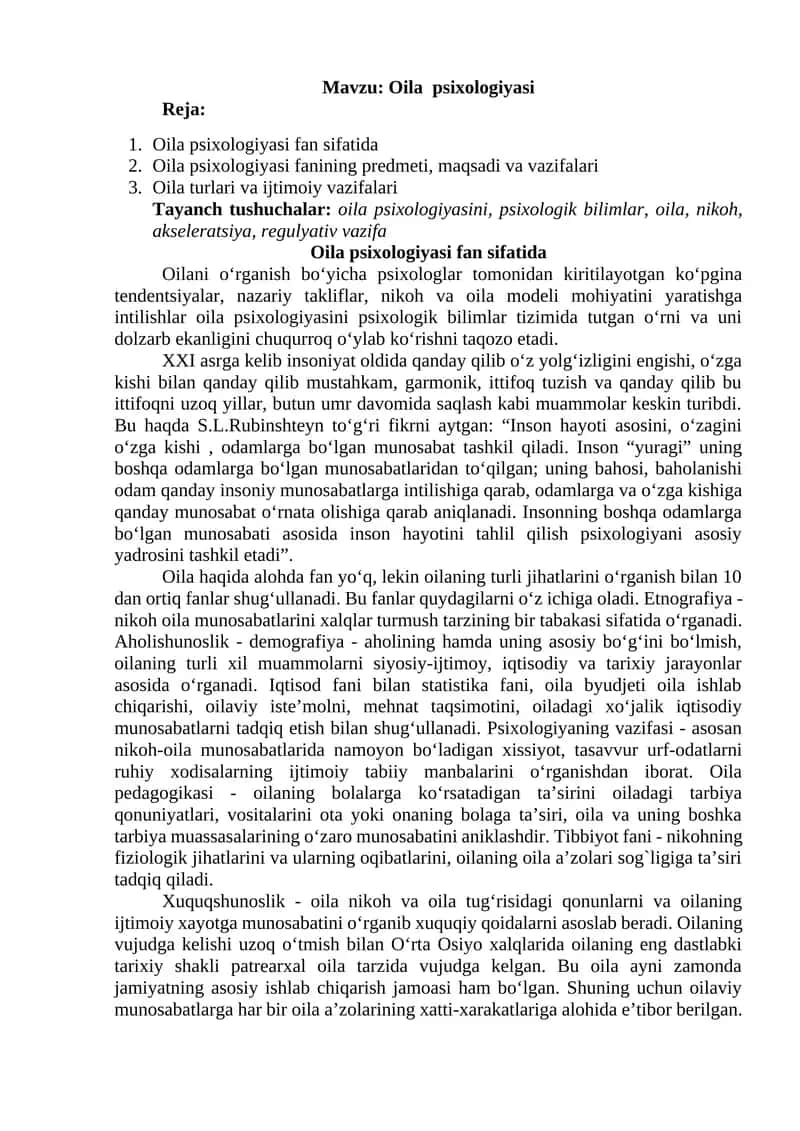 Oila psixologiyasi