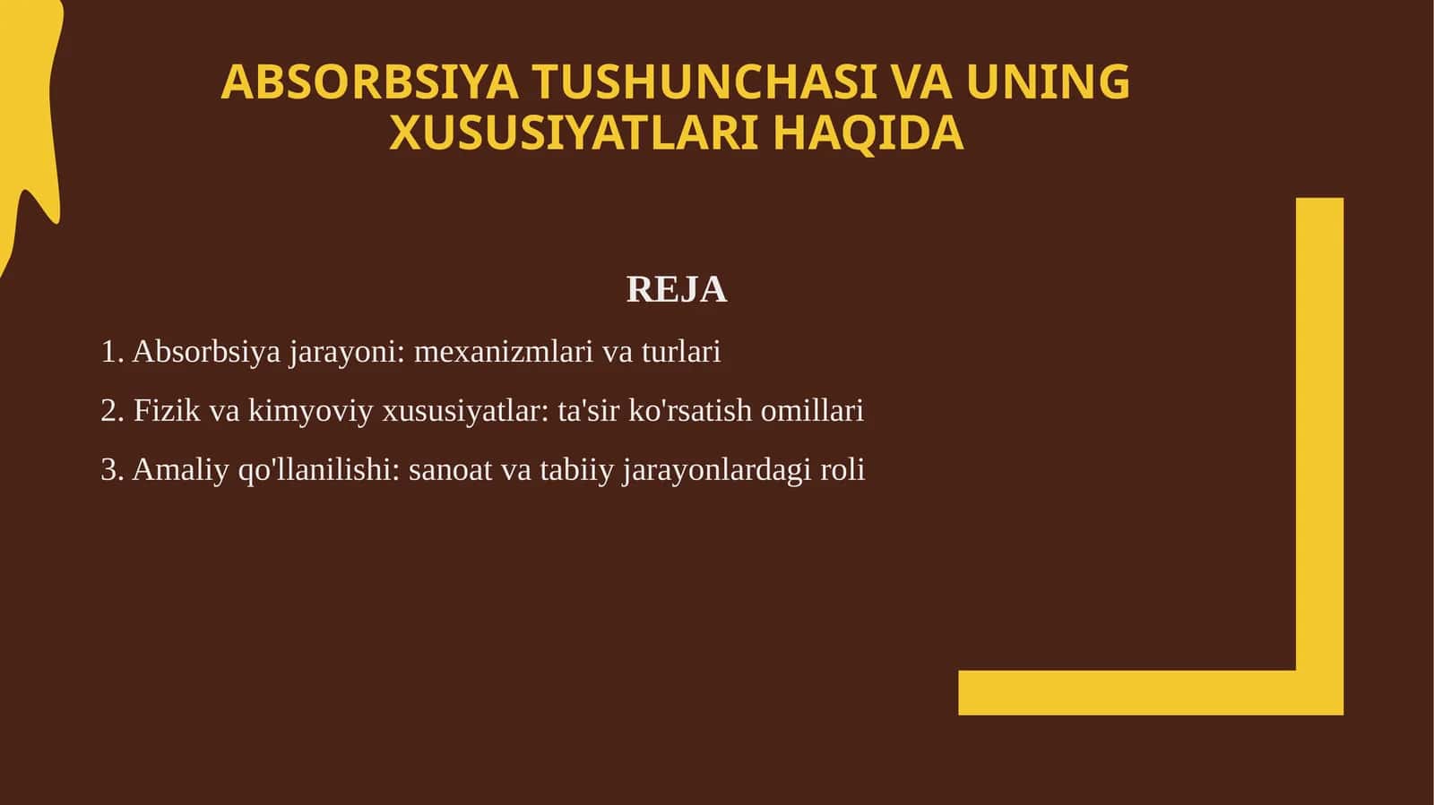 Absorbsiya haqida