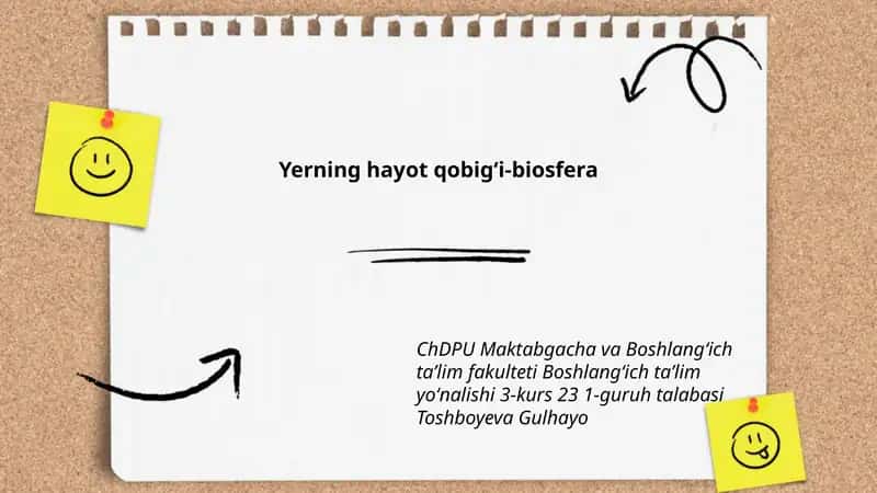 Yerning hayot qobigʻi-biosfera