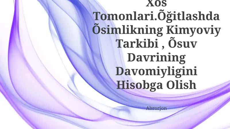 Donli Ekinlarni Õğitlashning Õziga Xos Tomonlari