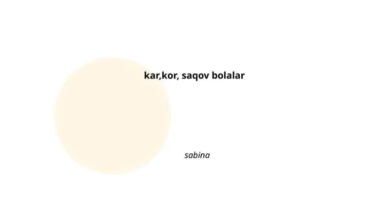 Kar, kor va saqov bolalarning ta'lim ehtiyojlari