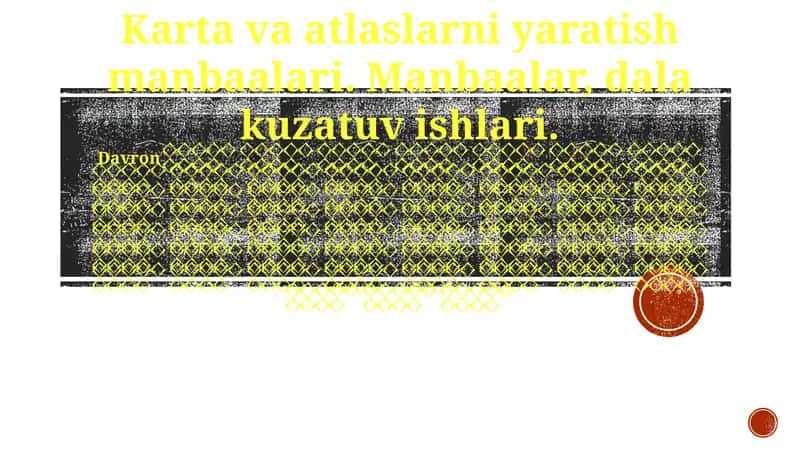 Kartografik Ma'lumot Manbalari
