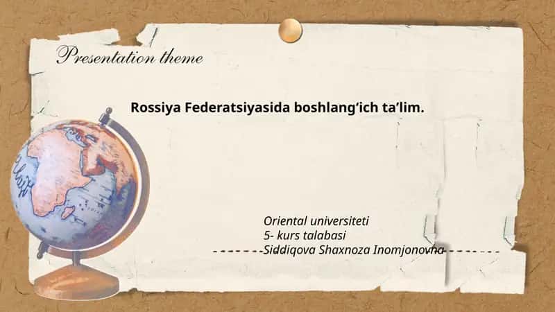Rossiya Federatsiyasida boshlangʻich taʼlim