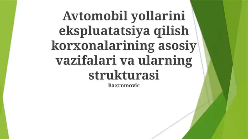 Yo'l ta'mirlash kompaniyalari