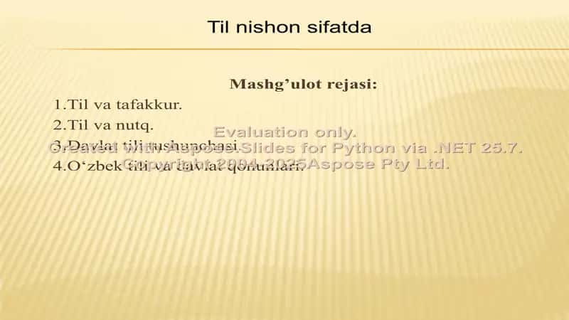 Til nishon sifatda
