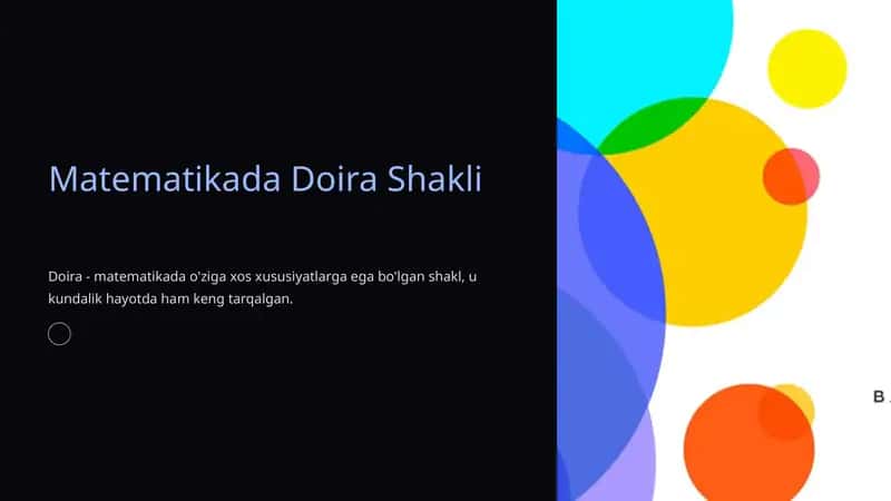 Matematikada Doira Shakli