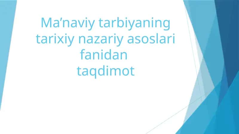 Ma’naviy tahdidlar
