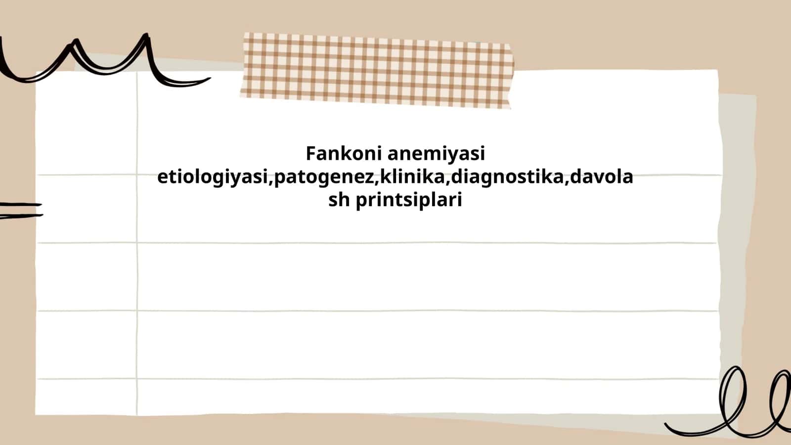 Fanconi anemiyasi etiologiyasi,patogenez,klinika,diagnostika,davolash printsiplari