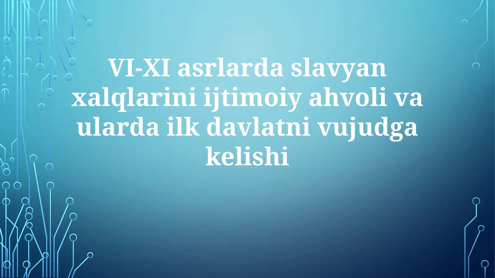 Slav Xalqlari Ijtimoiy va Iqtisodiy Asoslari