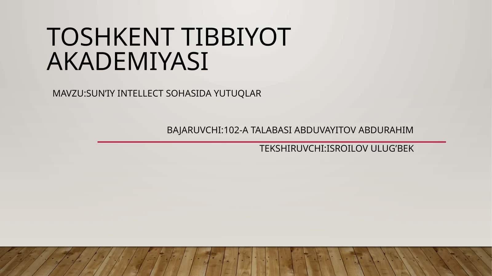 Sun’iy intellect sohasida yutuqlar