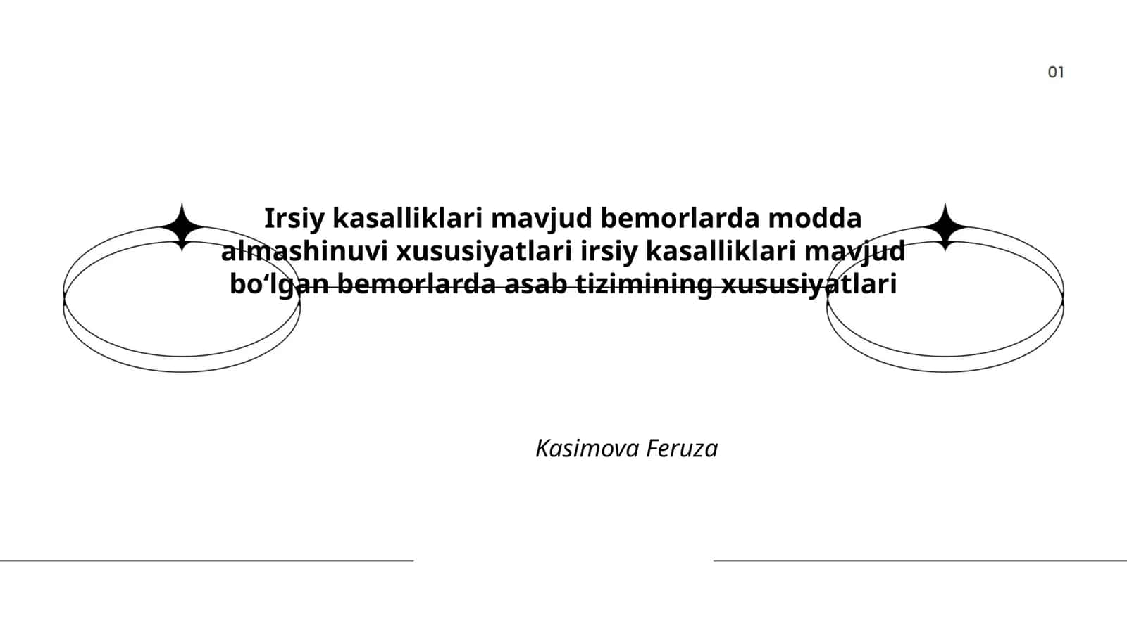 Irsiy kasalliklarda modda almashinuvi xususiyatlari