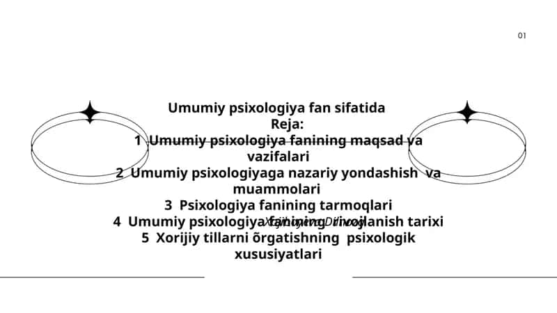 Umumiy psixologiya fan sifatida