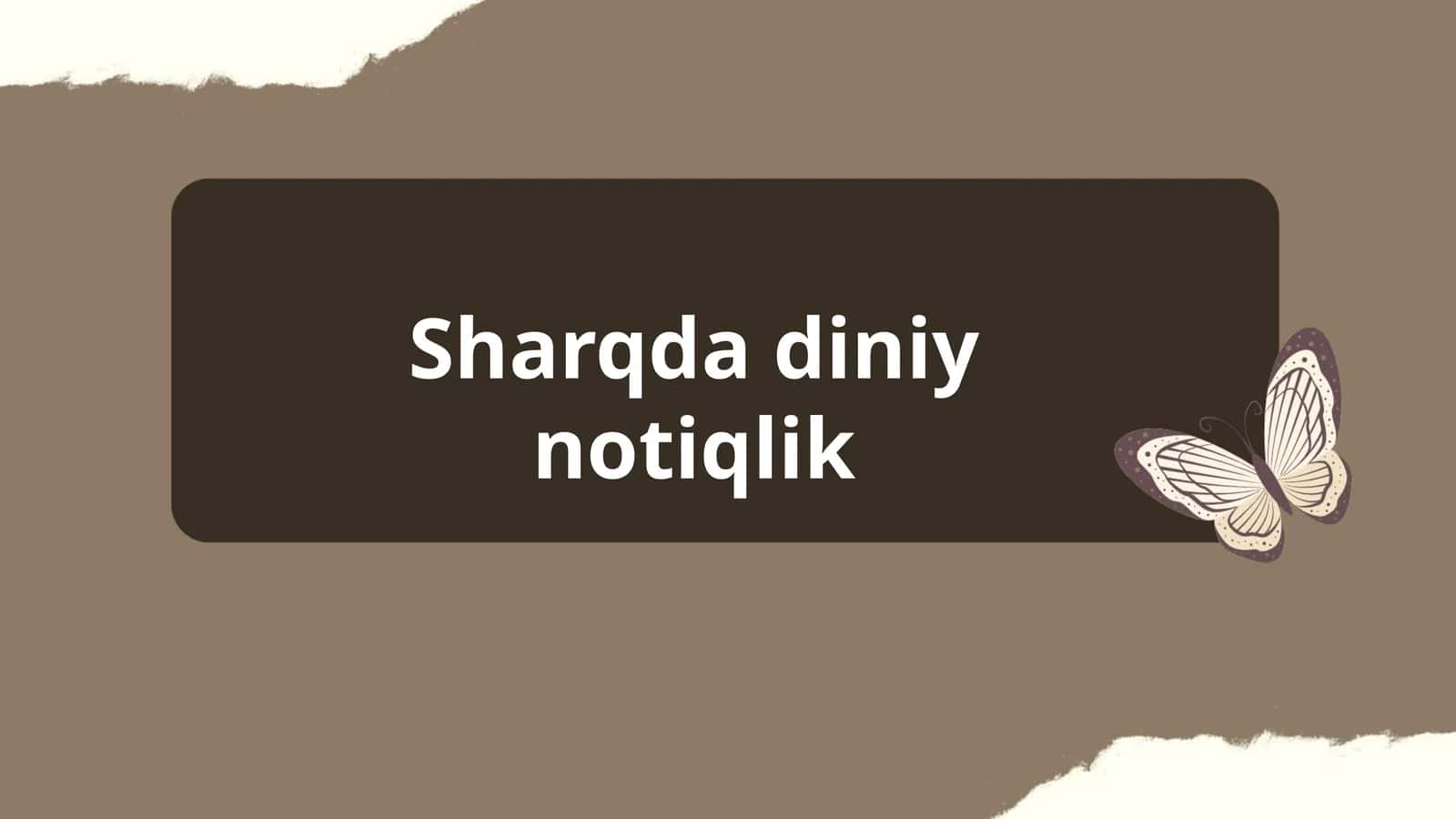 Sharqda diniy notiqlik