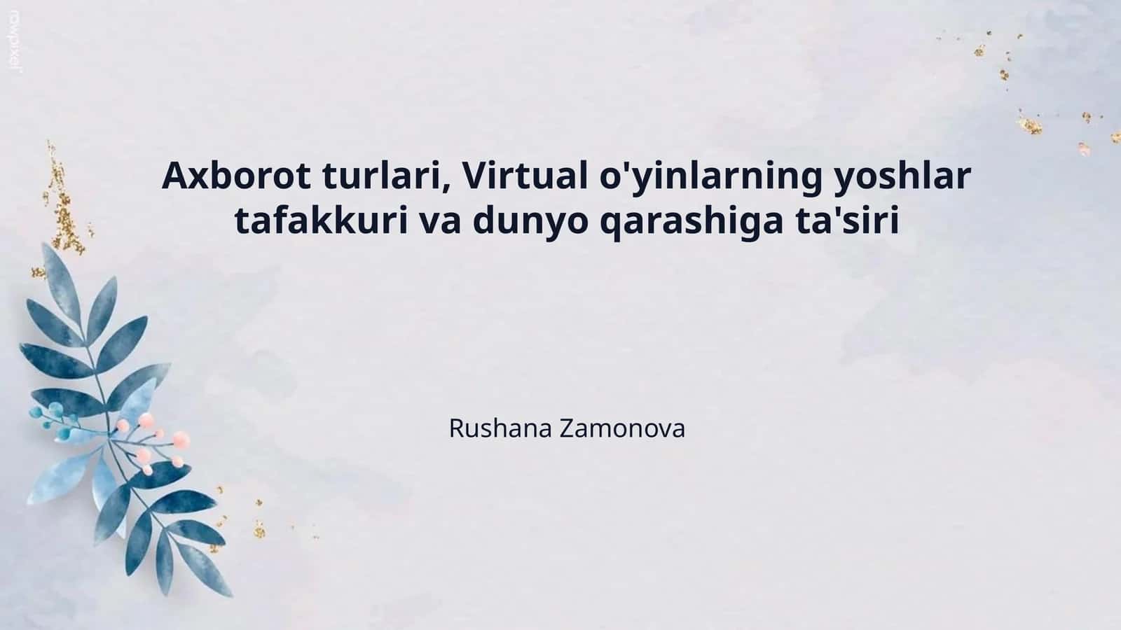Axborot turlari, Virtual o'yinlarning yoshlar tafakkuri va dunyo qarashiga ta'siri