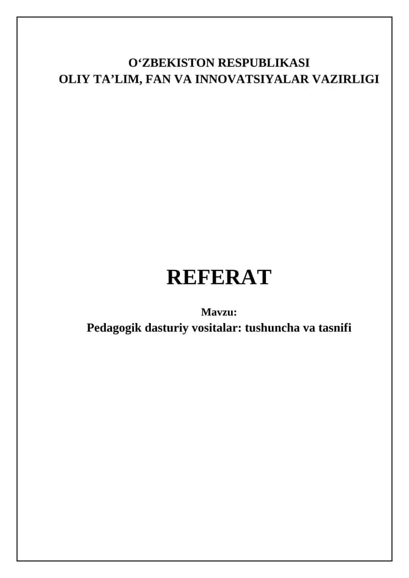 Pedagogik dasturiy vositalar