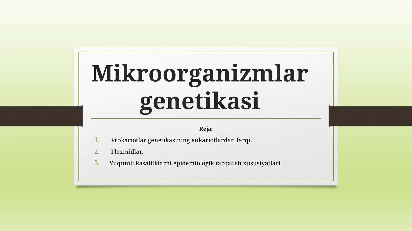 Mikroorganizmlar genetikasi