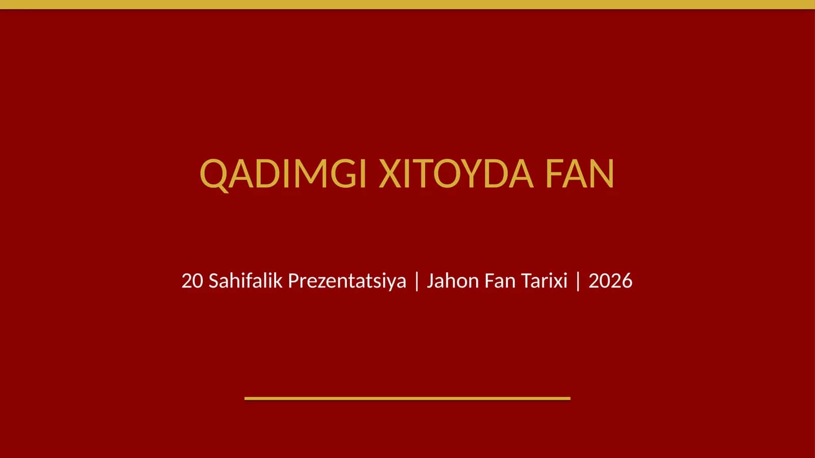 Qadimgi Xitoyda fan