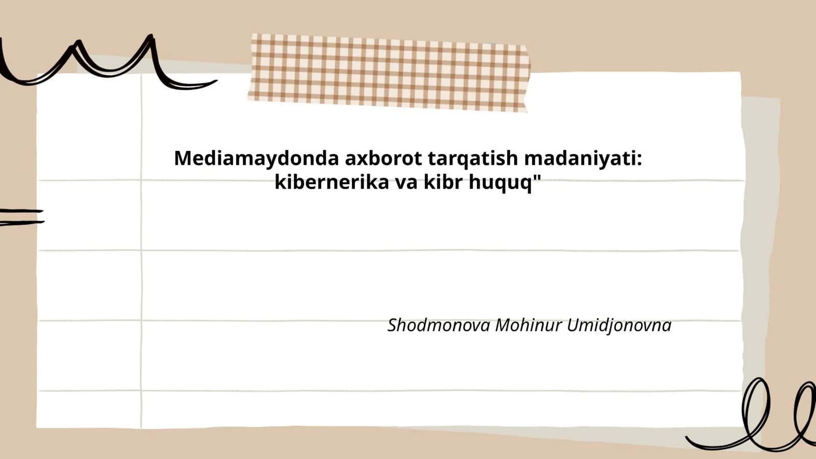 Mediamaydonda axborot tarqatish madaniyati
