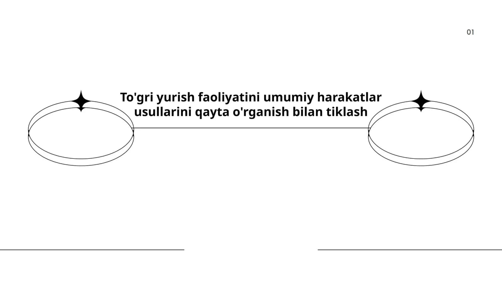 To'gri yurish faoliyatini umumiy harakatlar usullarini qayta o'rganish bilan tiklash