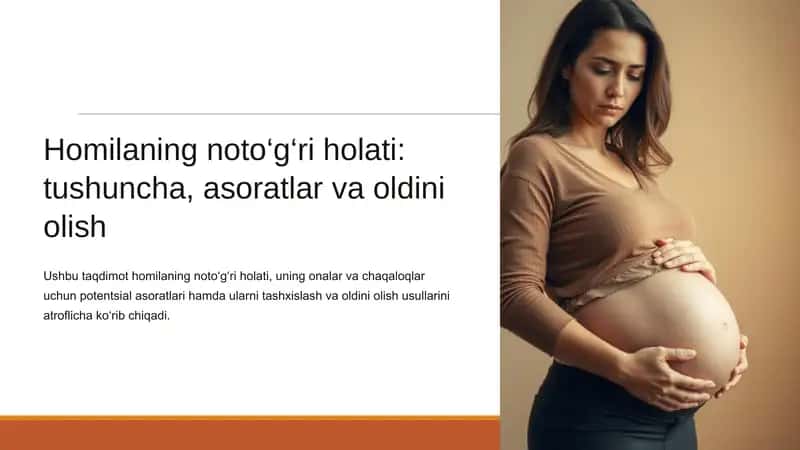 Homilaning noto‘g‘ri holati