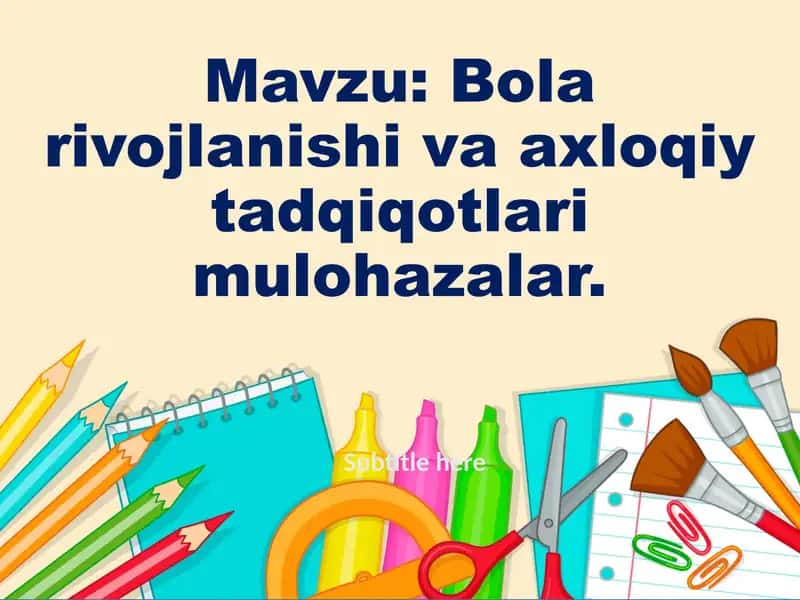 Axloqiy tarbiya