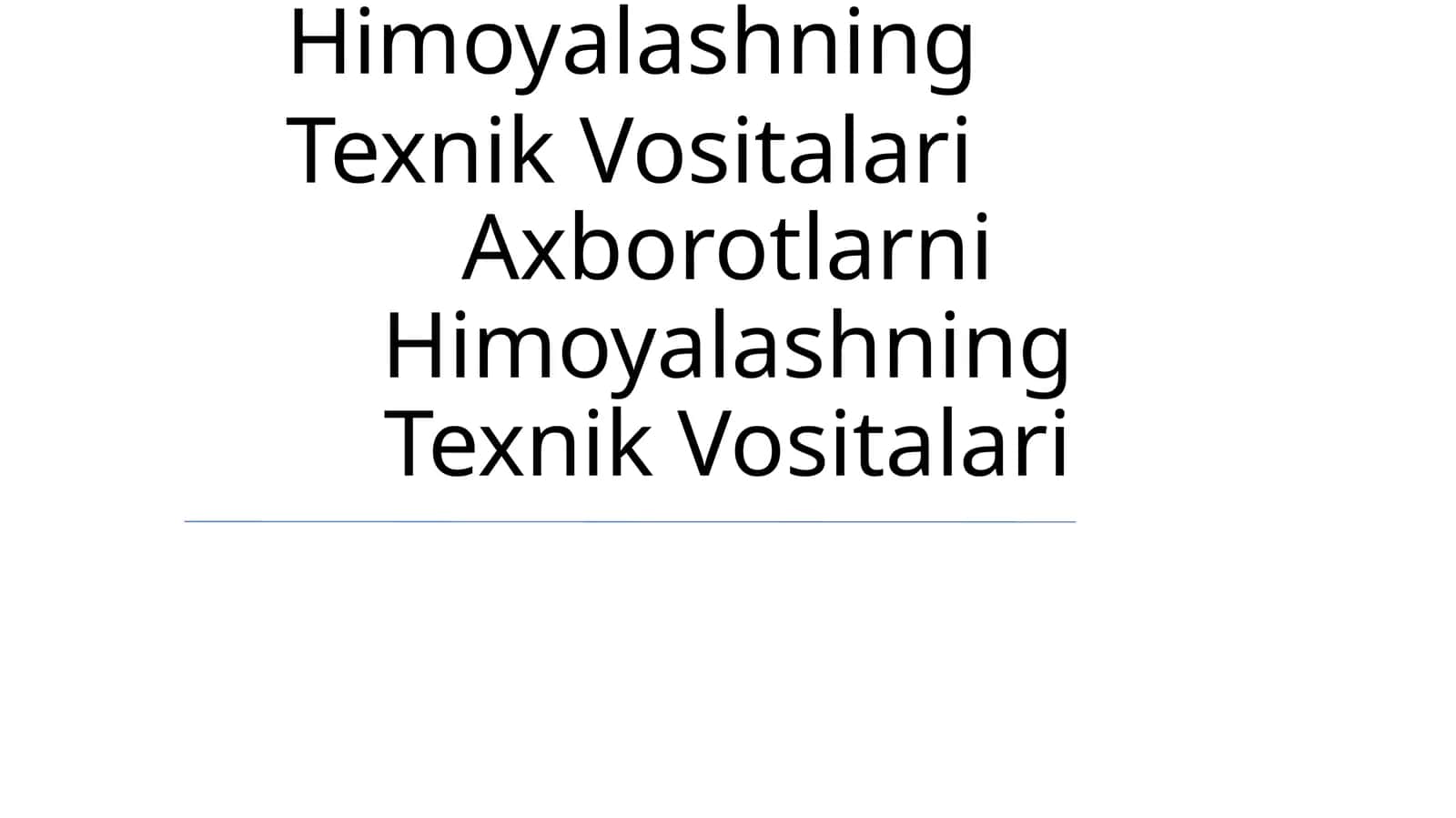 Axborotlarni Himoyalashning Texnik Vositalari