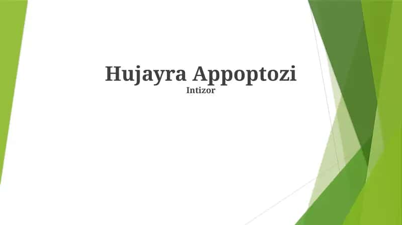 Hujayra Appoptozi