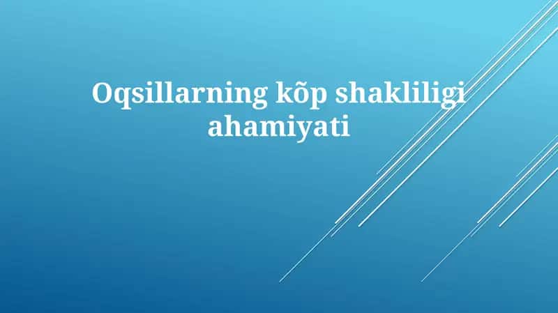 Oqsillarningkõpshakliligiahamiyati