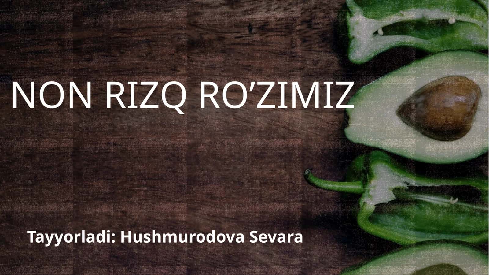 Non rizq ro'zimiz