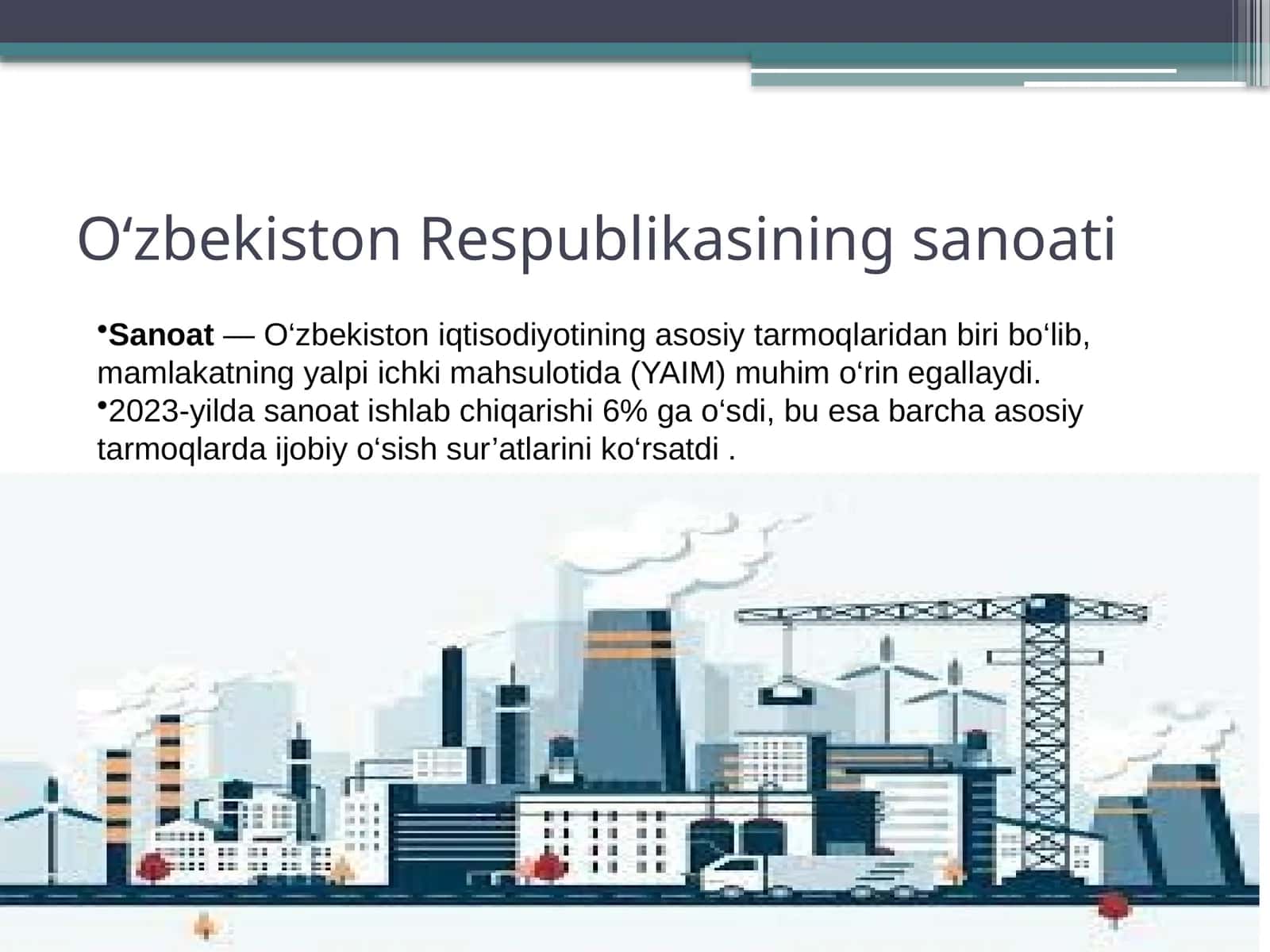O‘zbekiston Respublikasining sanoati