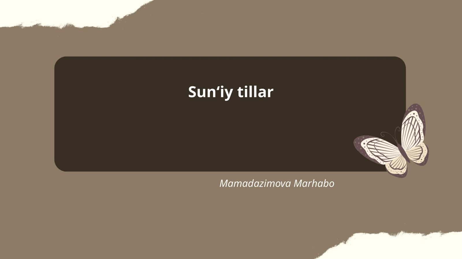 Sun'iy tillar
