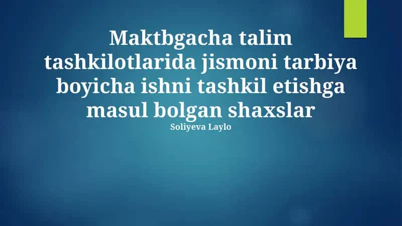 Jismoniy Tarbiya Dasturlari
