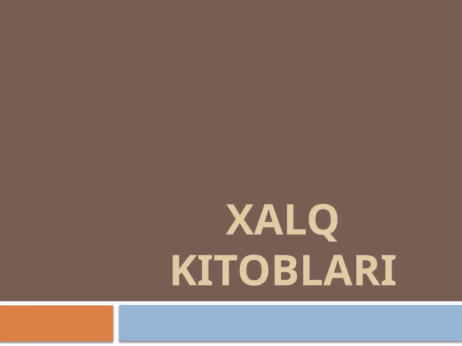 Xalq kitoblari